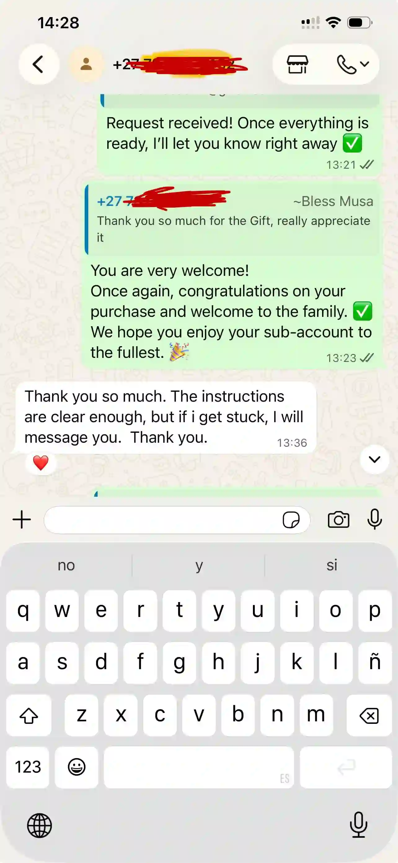 Customer testimonial - Bless Musa